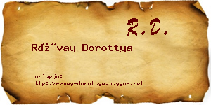 Révay Dorottya névjegykártya